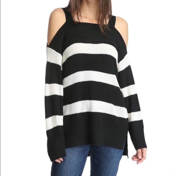 cut off shoulder sweater